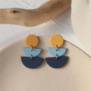 Acrylic Geometric Drop Earrings